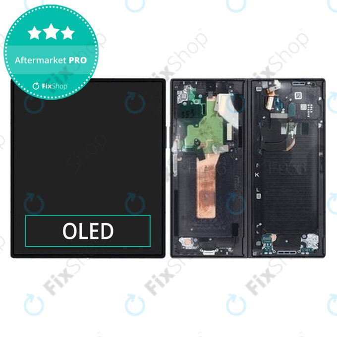 Samsung Galaxy Z Fold 6 F956B - LCD Kijelző + Érintőüveg + Keret (Black) OLED