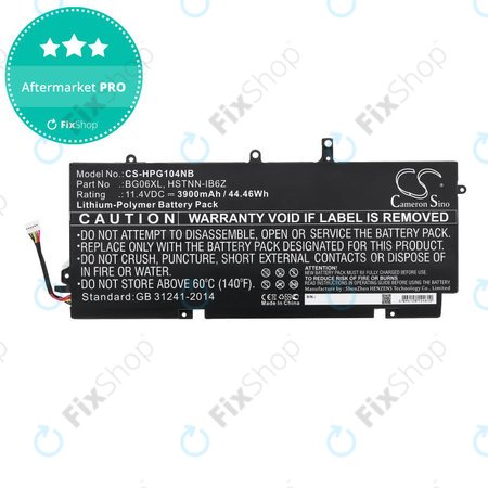 Akkumulátor HP Elitebook 1040 G3, 3900mAh, Li-Pol, 11.4V, BG06XL, HQ