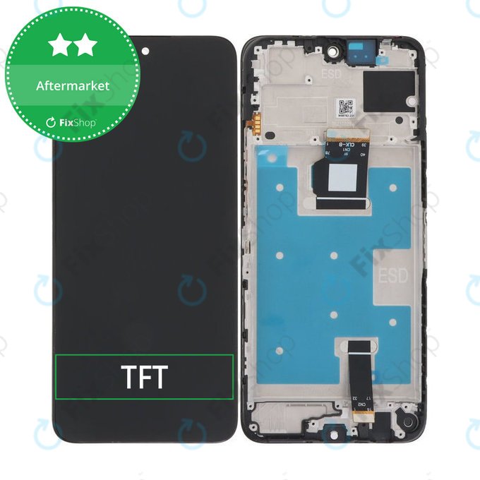 Honor X7b - LCD Kijelző + Érintőüveg + Keret (Midnight Black) TFT