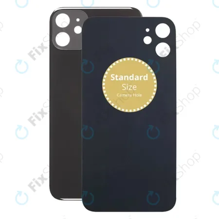Apple iPhone 11 - Hátsó Ház Üveg (Black)