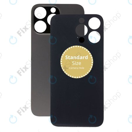 Apple iPhone 14 Pro Max - Hátsó Ház Üveg (Space Black)