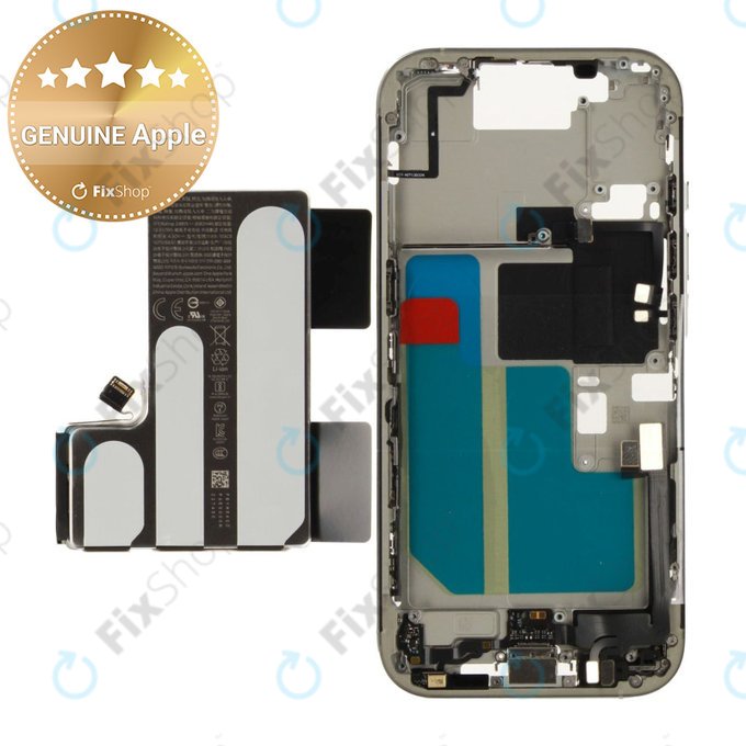 Középső keret akkumulátorral | iPhone 16 Pro | White Titanium | ZD076-00690 | Genuine Apple