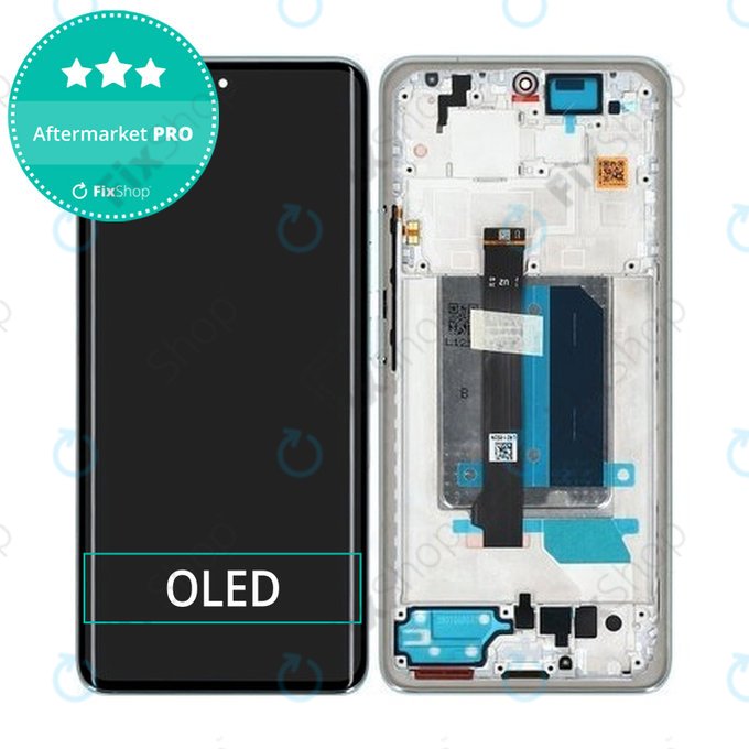 Xiaomi Redmi Note 14 Pro+ 5G 24094RAD4G - LCD Kijelző + Érintőüveg + Keret (Frost Blue) OLED