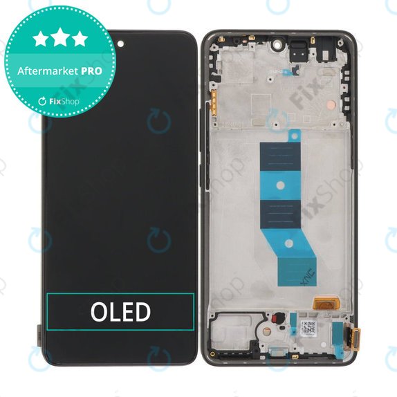 Xiaomi Redmi Note 14 5G 24094RAD4G - LCD Kijelző + Érintőüveg + Keret (Black) OLED