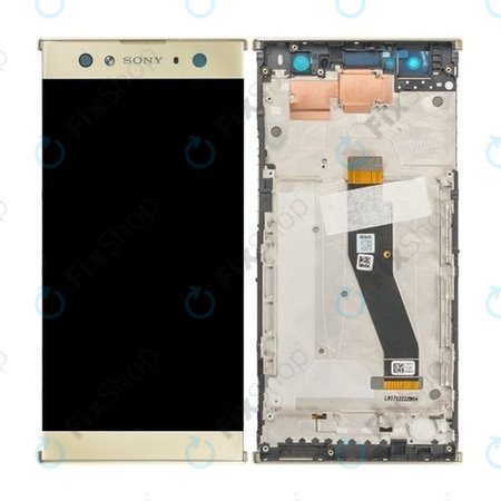 Sony Xperia XA2 Ultra Dual - LCD Kijelző + Érintőüveg + Keret (Gold) - 78PC2300040 Genuine Service Pack