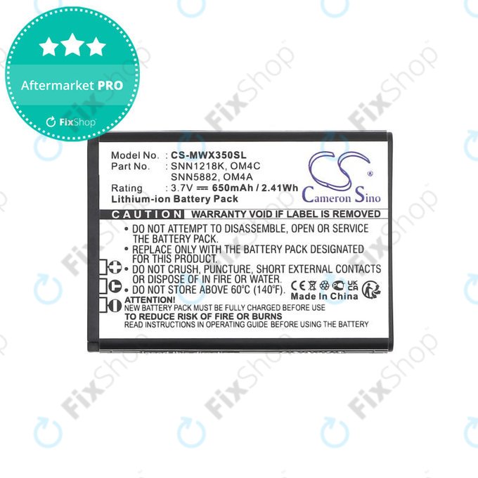 Akkumulátor Motorola Gleam +, 650mAh, Li-Ion, 3.7V, OM4A, OM4C, HQ