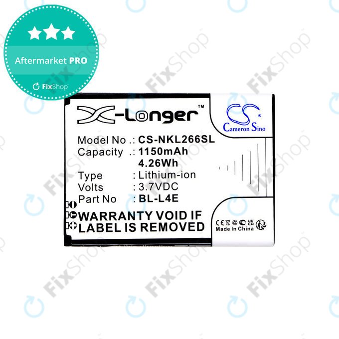 Akkumulátor Nokia 2660 Flip 4G, 1150mAh, Li-Ion, 3.7V, BL-L4E, HQ