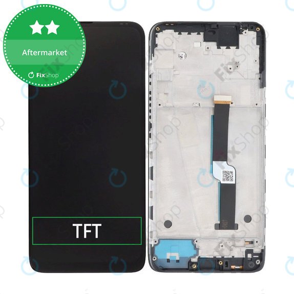 Motorola One Fusion Plus - LCD Kijelző + Érintőüveg + Keret (Black) TFT