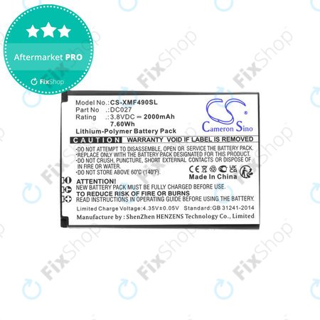Akkumulátor Xiaomi F490 4g, 2000mAh, Li-Pol, 3.8V, DC027, HQ