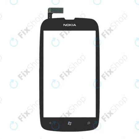 Nokia Lumia 610 - Érintőüveg + Keret (Black)