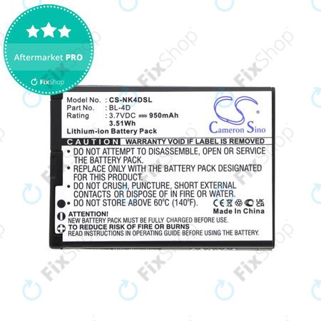 Akkumulátor Nokia N97 Mini, E5, E7, BLU Hero 2, 950mAh, Li-Ion, 3.7V, BL-4D, HQ