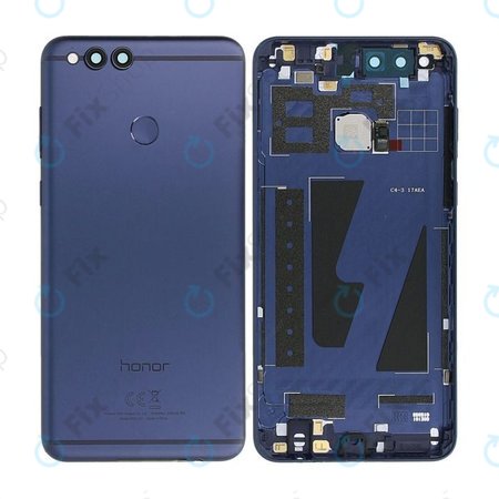 Huawei Honor 7X BND-L21 - Akkumulátor Fedőlap + Ujjlenyomat Érzékelő ujj (Blue) - 02351SDJ Genuine Service Pack