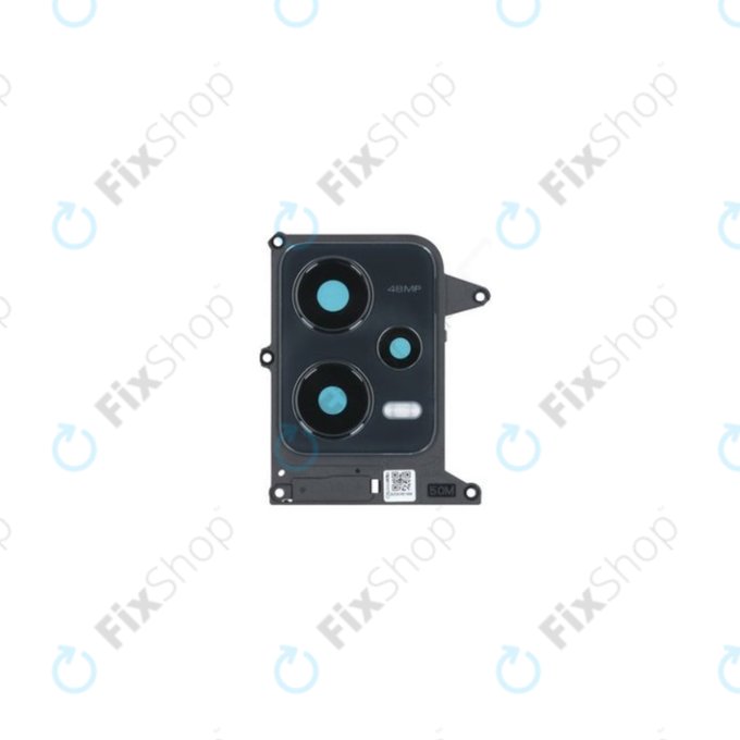 Xiaomi Redmi Note 12 5G - Hátlapi Kameralencse Üveg + Keret (Onyx Gray) - Genuine Service Pack