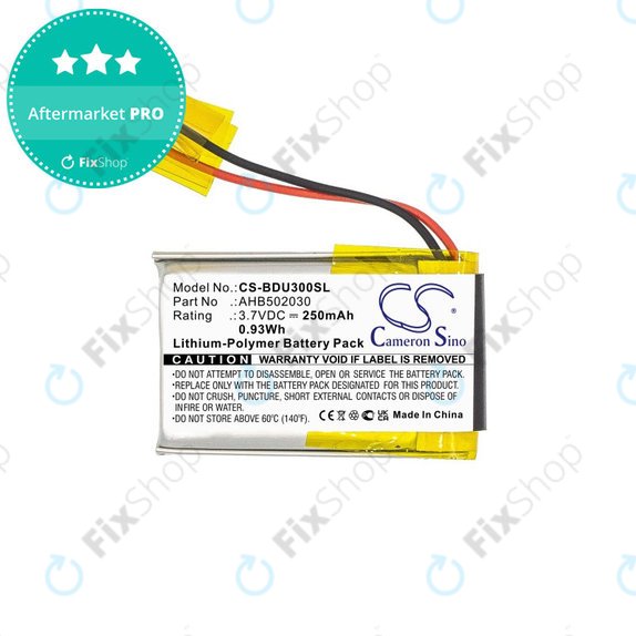 Akkumulátor Bosch Bdu3xx, Bosch Intuvia Display, 250mAh, Li-Pol, 3.7V, 502030, HQ