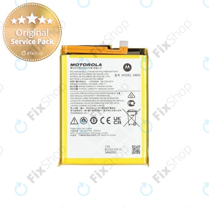 Motorola Moto G200 XT2175 - Akkumulátor MB50 5000mAh - SB18D10749, SB18D22902 Genuine Service Pack