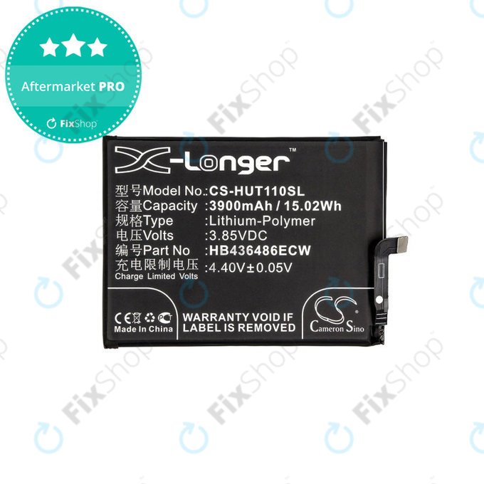 Huawei Mate 10 Lite, Mate 10 Pro, Mate 20, Nova 2i, P20 Pro, Honor View 20 - Akkumulátor HB436486ECW 3900mAh HQ