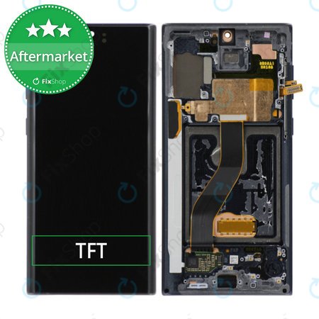 Samsung Galaxy Note 10 - LCD Kijelző + Érintőüveg + Keret (Black) TFT