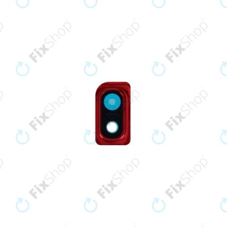 Samsung Galaxy A10 A105F - Hátsó kameraüveg + keret (Red) - GH98-44415D Genuine Service Pack