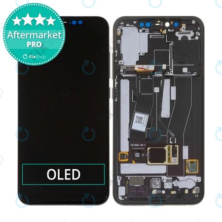 Xiaomi Mi 8 Pro - LCD Kijelző + Érintőüveg + Keret (Black) OLED