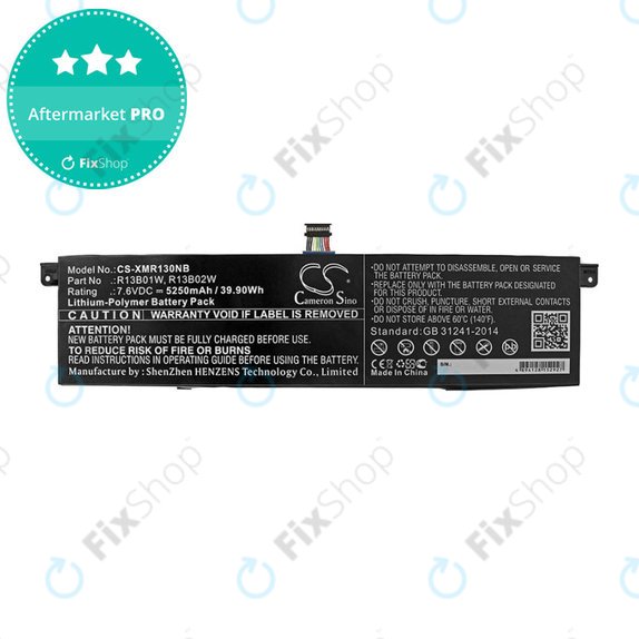 Akkumulátor Xiaomi Inchmi Aair 13.3, Xiaomi Mi Notebook Air 13.3 2018, 5250mAh, Li-Pol, 7.6V, R13B01W, HQ