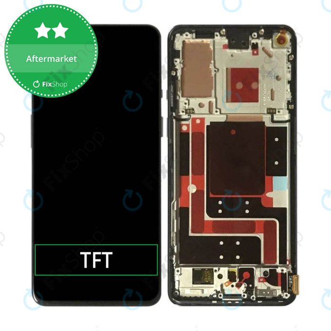 OnePlus 9 - LCD Kijelző + Érintőüveg + Keret (Astral Black) TFT