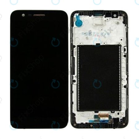 LG K10 M250N (2017) - LCD Kijelző + Érintőüveg + Keret (Ezüst)