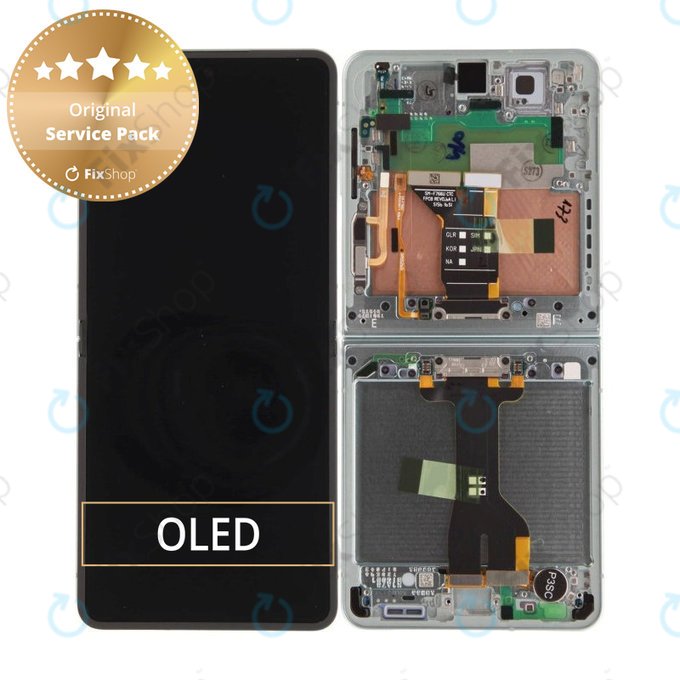 Samsung Galaxy Z Flip 7 F766B - LCD Kijelző + Érintőüveg + Keret (Mint) - GH82-37581E Genuine Service Pack