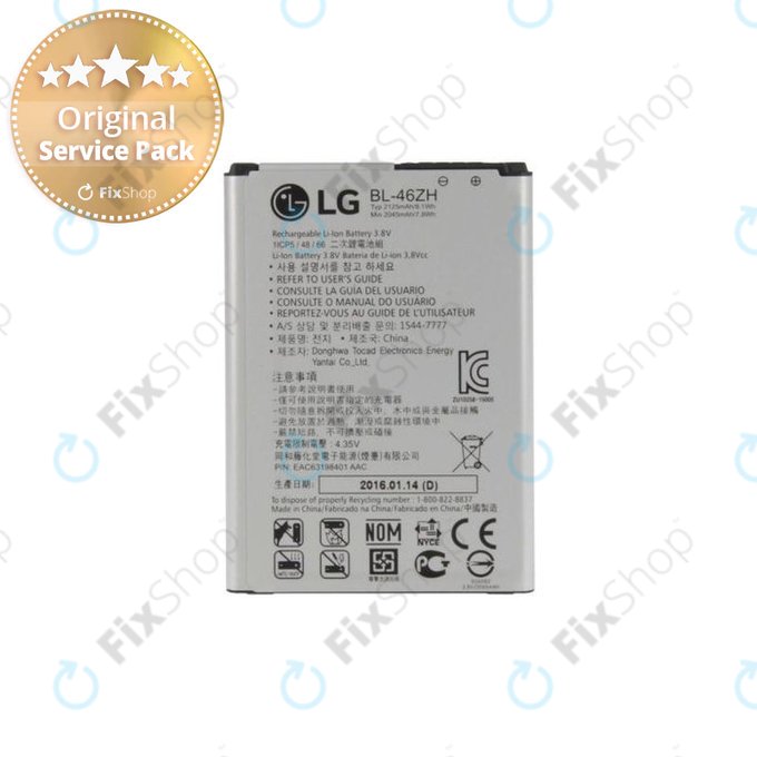 LG K7 X210, K8 K350N - Akkumulátor BL-46ZH 2125mAh - EAC63198401 Genuine Service Pack