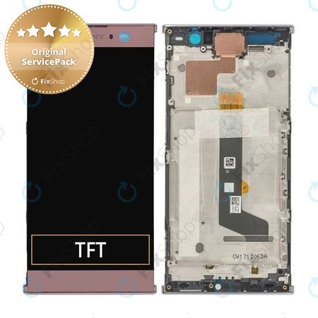 Sony Xperia XA2 H4113 - LCD Kijelző + Érintőüveg + Keret (Pink) - 78PC0600040 Genuine Service Pack