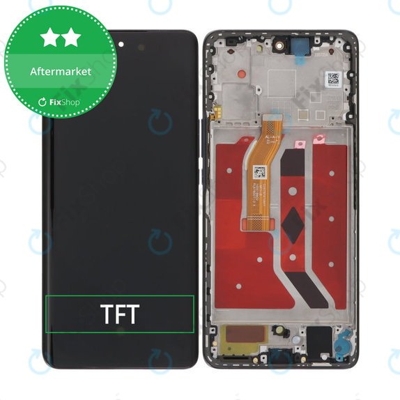 Honor Magic6 Lite - LCD Kijelző + Érintőüveg + Keret (Midnight Black) TFT