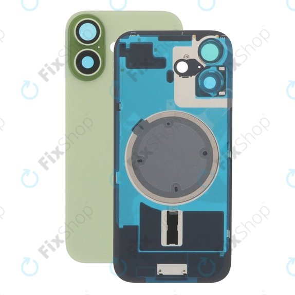 Apple iPhone 17 - Hátsó üveg + Kamera lencse + Fémlemez + Magsafe mágnes (Sage)