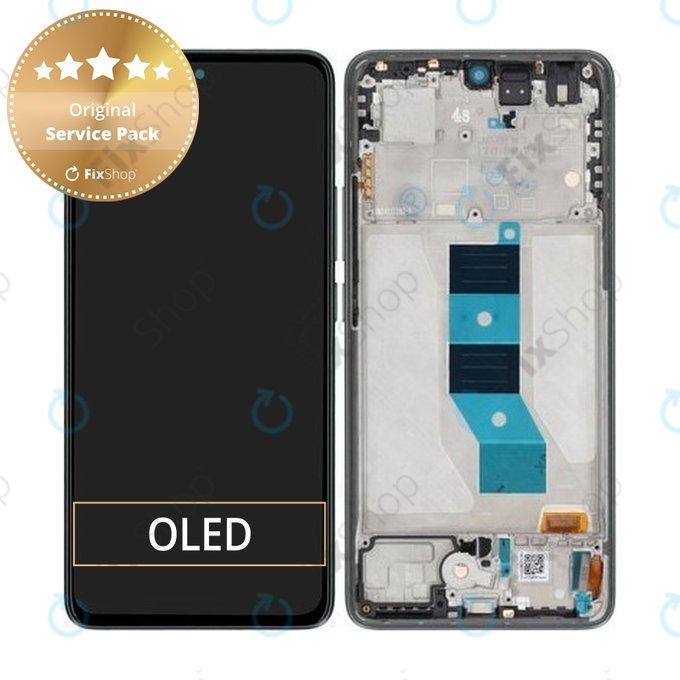 Xiaomi Poco M7 Pro 5G - LCD Kijelző + Érintőüveg + Keret (Green) - 5600060O17P00 Genuine Service Pack