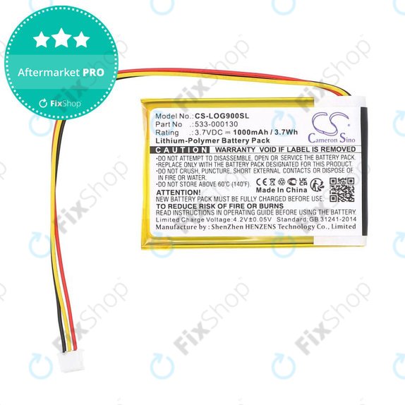 Akkumulátor Logitech G403, G703, G900, G903, 1000mAh, Li-Pol, 3.7V, 533-000130, HQ