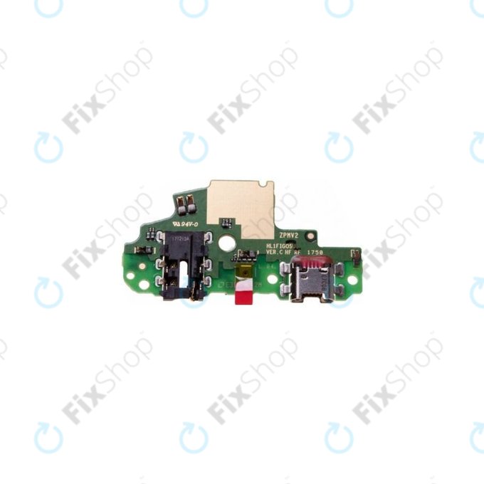 Huawei P Smart FIG-L31 - Töltő Csatlakozó + Mikrofon + Jack Csatlakozó PCB Alaplap - 02351SWE Genuine Service Pack