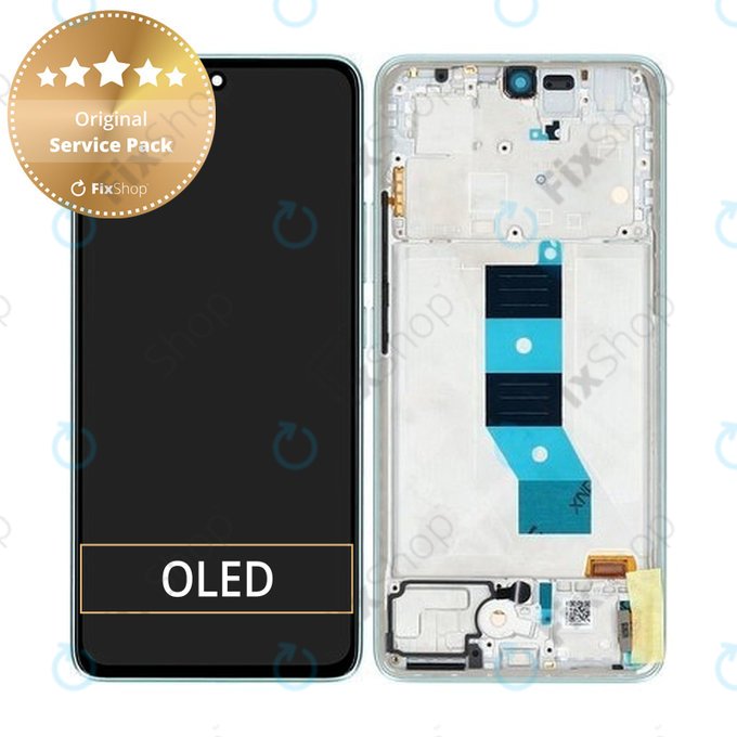 Xiaomi Redmi Note 14 5G 24094RAD4G - LCD Kijelző + Érintőüveg + Keret (Coral Green) - 56001800O1700 Genuine Service Pack