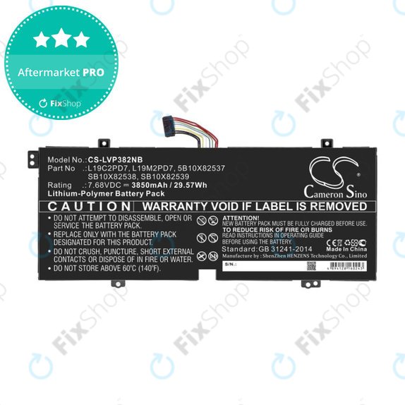 Akkumulátor Lenovo IdeaPad 3, Duet 3, 3850mAh, Li-Pol, 7.68V, L19C2PD7, HQ
