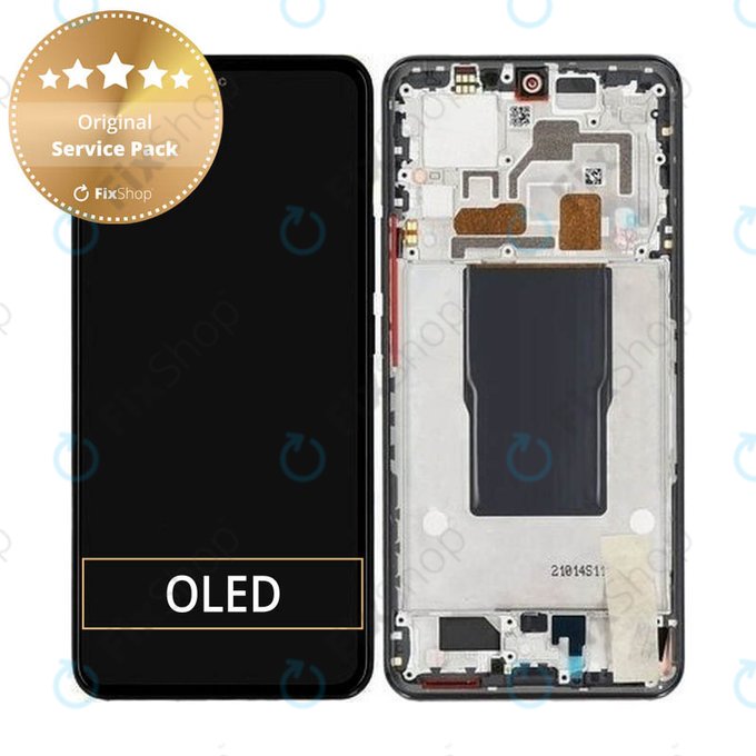 Xiaomi 12T Pro 22081212UG - LCD Kijelző + Érintőüveg + Keret (Black) - 560003L12U00 Genuine Service Pack