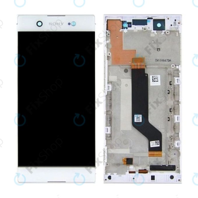 Sony Xperia XA1 Ultra G3221 - LCD Kijelző + Érintőüveg + Keret (Fehér) - 78PB3400020, 78PB3400100