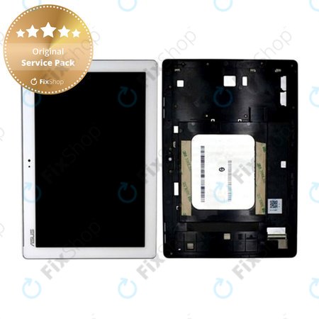 Asus ZenPad 10 Z300C, Z300CT, Z300CX, ZD300C - LCD Kijelző + Érintőüveg + Keret (White)