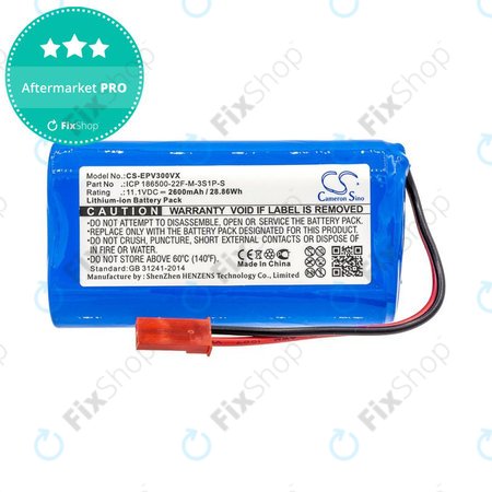 Akkumulátor Electropan ilife V5, V5s, 2600mAh, Li-Ion, 11.1V, ICP 186500-22F-M-3S1P-S, HQ