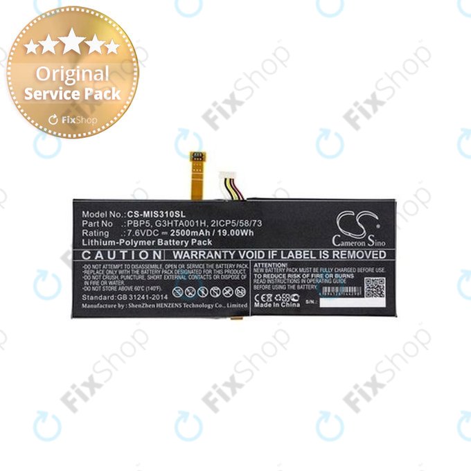 Microsoft Surface Book - Akkumulátor 2500mAh - BTC-MIS310SL Genuine Service Pack