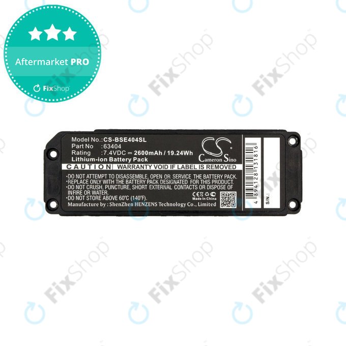 Akkumulátor Bose 413295, Bose SoundLink Mini, 2600mAh, Li-Ion, 7.4V, 063404, HQ