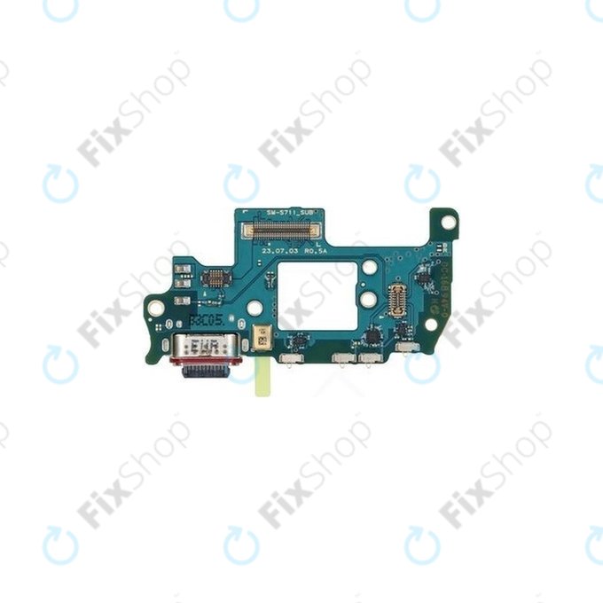 Samsung Galaxy S23 FE S711B - Töltő Csatlakozó + PCB Alaplap - GH96-16217A Genuine Service Pack