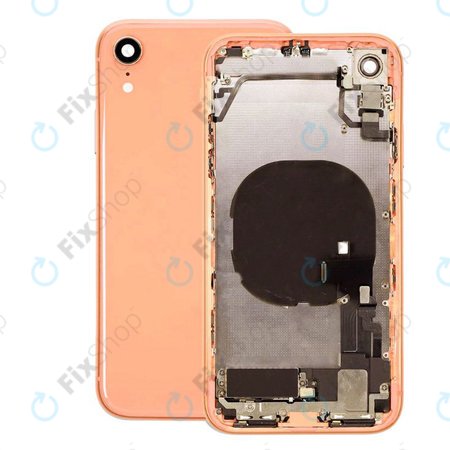 Apple iPhone XR - Hátsó Ház Apró Alkatrészekkel (Coral)