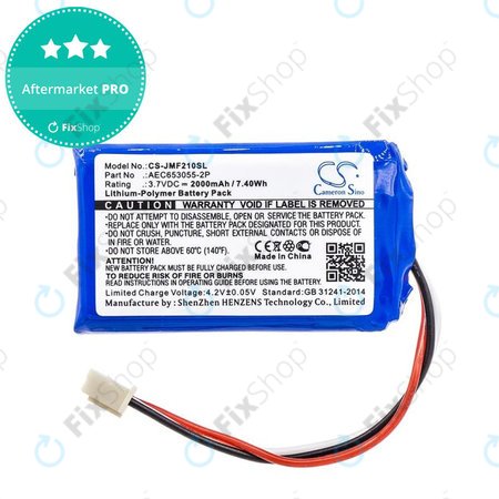 Akkumulátor JBL Flip 2 (2013), 2000mAh, Li-Pol, 3.7V, AEC653055-2P, HQ