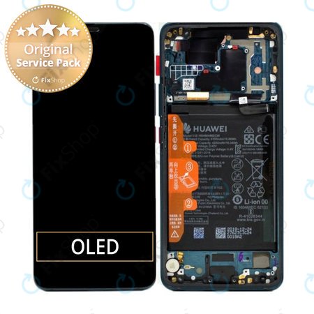 Huawei Mate 20 Pro - LCD Kijelző + Érintőüveg + Keret + Akkumulátor (Emerald Green) - 02352GGB Genuine Service Pack