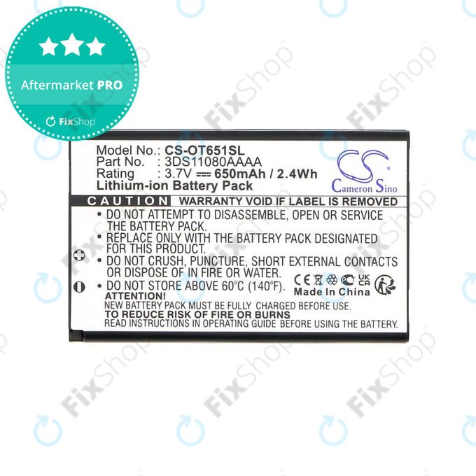 Akkumulátor Alcatel Lollipops, 650mAh, Li-Ion, 3.7V, 3DS11080AAAA, HQ