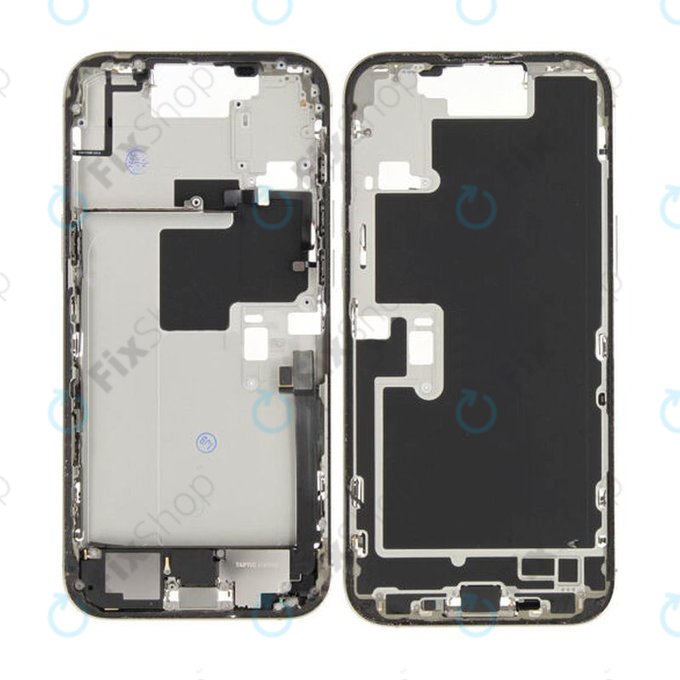 Apple iPhone 16 Pro Max - Középső keret + Bekapcsoló + hangerő gomb (Natural Titanium)