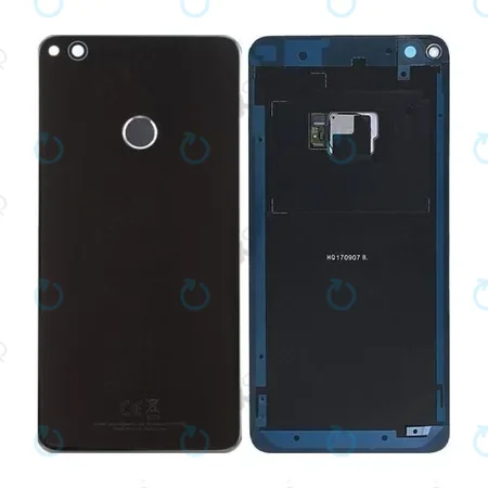 Huawei P9 Lite (2017), Huawei Honor 8 Lite - Akkumulátor Fedőlap + Ujjlenyomat Érzékelő ujj (Black)