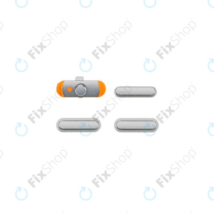 Apple iPad Mini, Mini 2, Air - Bekapcsoló + Hangerő + Csendes Gombok (Silver)